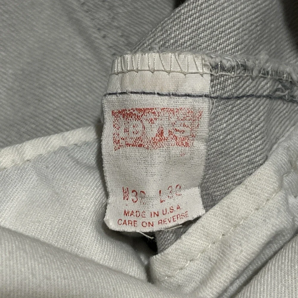 Vintage Levi Gray Jeans Denim USA 30x30 1980s 505 Silver Tab Levis Colors 550